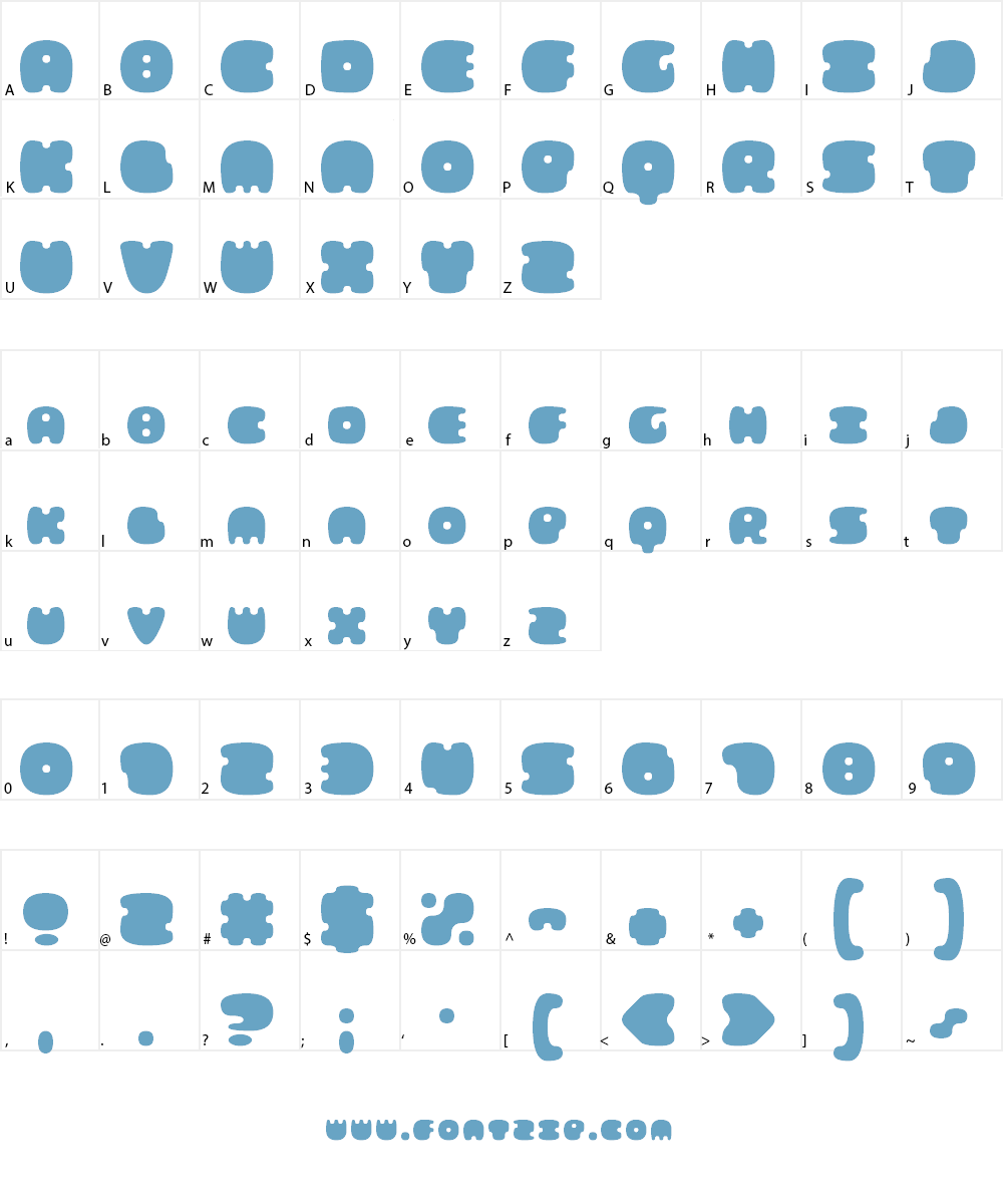 FATS ARE GOOD Font Character
